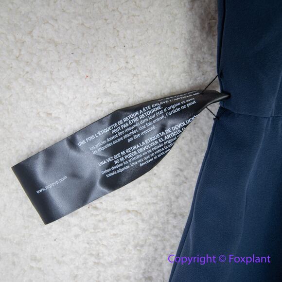 New!‎ Kay Unger Talia Column Gown navy blue, women size 10 - Picture 6 of 16